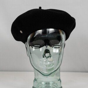 Laulhere French Merino Black Wool Beret